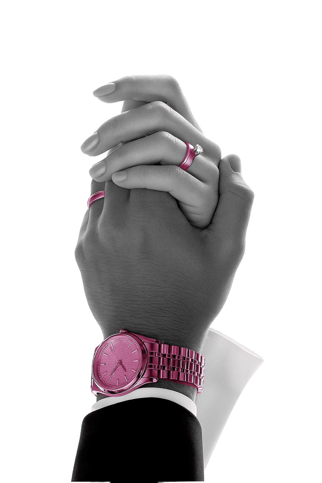 Hands with wedding rings